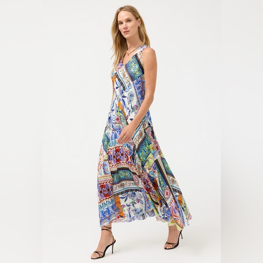 Johnny Was Silk Max Dress. Slip. M. NWT.